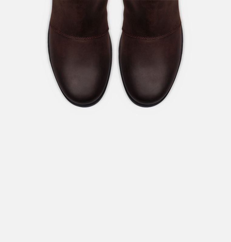 Womens Booties Black Brown - Sorel Emelie™ Chelsea Low - 321-GCIYLT